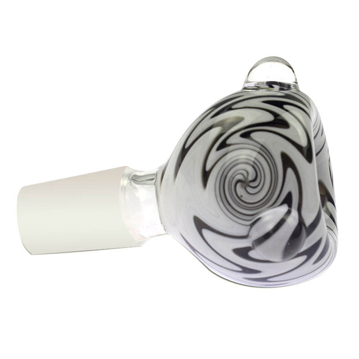 Black & White Wig Wag Herb Glass Bowl