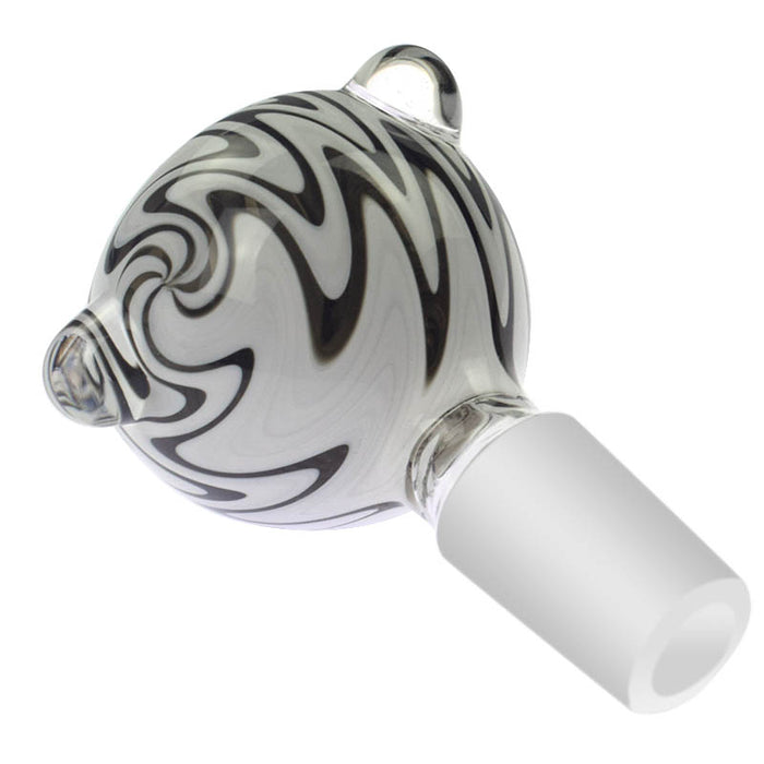 Black & White Wig Wag Herb Glass Bowl
