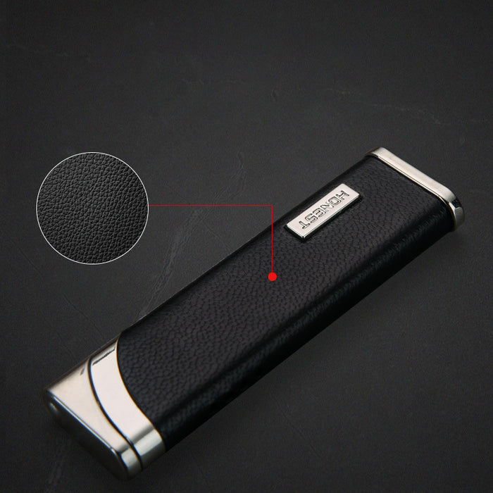 Boutique Leather Inflatable Windproof Lighter
