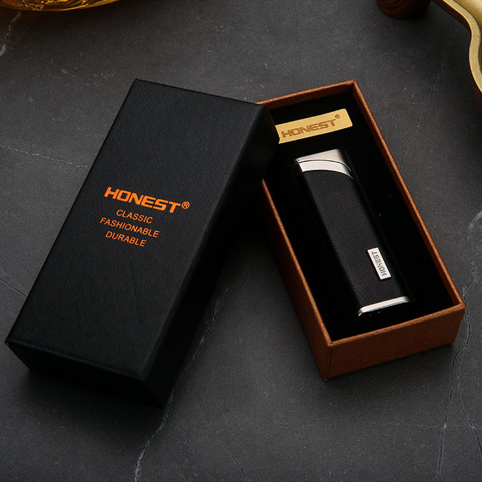 Boutique Leather Inflatable Windproof Lighter