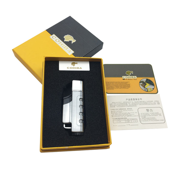 COHIBA Gun Gray Jet Fire Windproof Cigar Lighter