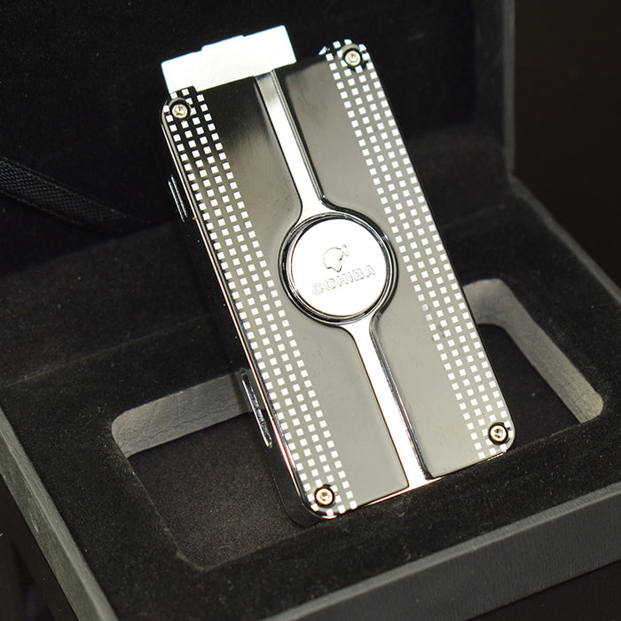 COHIBA Jet 3 Torch Blue Flame Metal Gas inflatable Cigar Lighter | Black