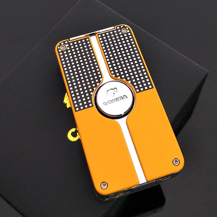 COHIBA Jet 3 Torch Blue Flame Metal Gas inflatable Cigar Lighter With Punch