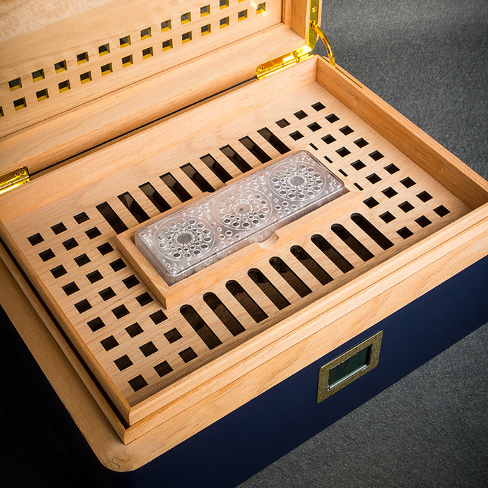 COHIBA Cigar Box Hollow Double-Layer With Large-Capacity Cedar Wood Cigar Humidor