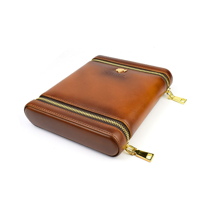 COHIBA Leather 5 Tube Cigar Travel Case Holder
