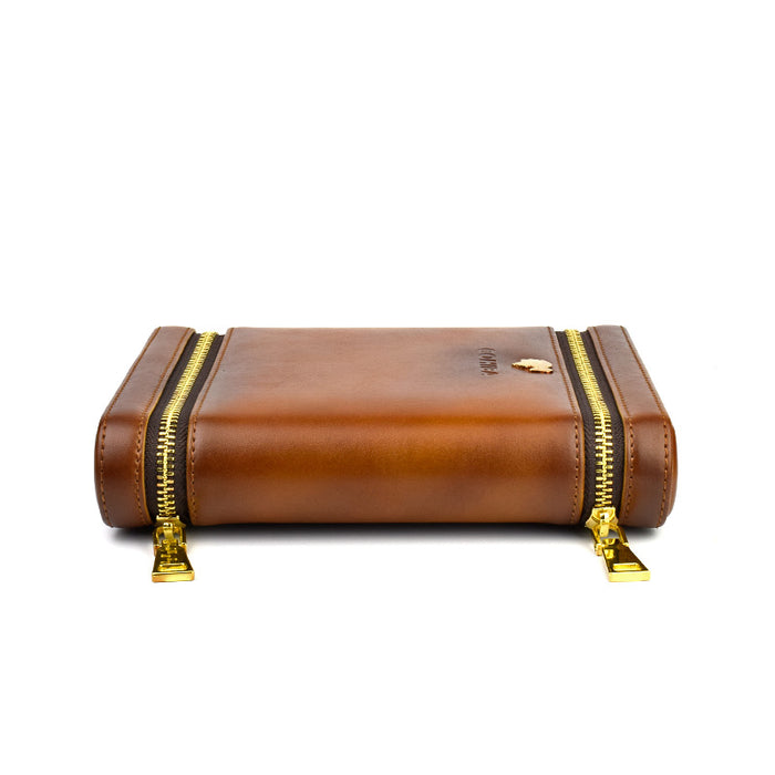 COHIBA Leather 5 Tube Cigar Travel Case Holder