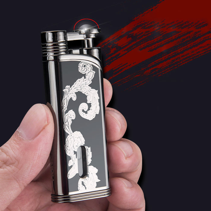 Carved Leaf Windproof Lighter