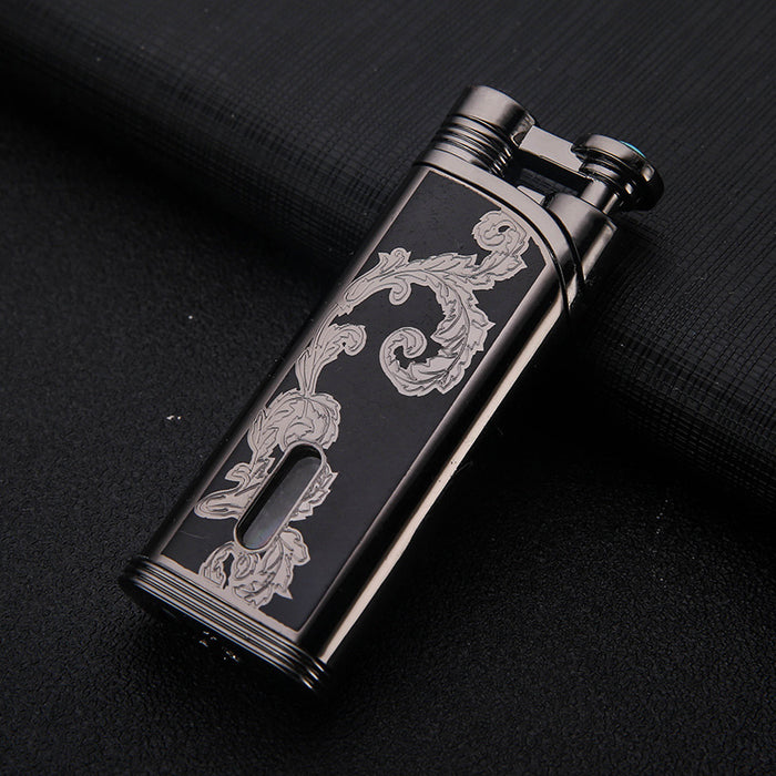 Carved Leaf Windproof Lighter