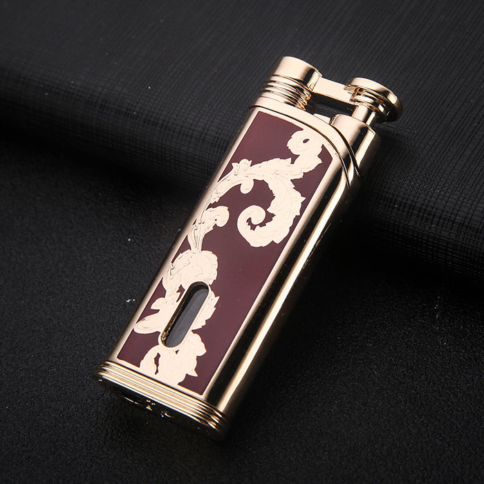 Carved Leaf Windproof Lighter