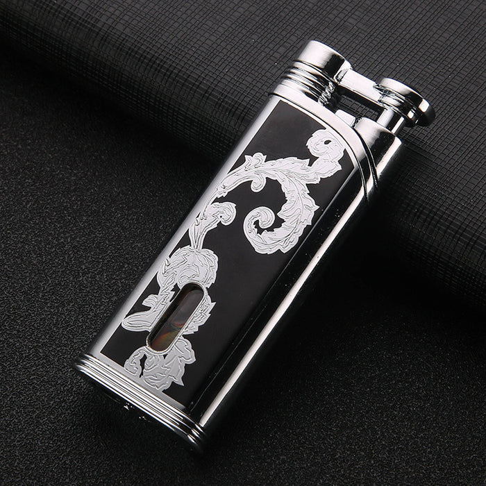 Carved Leaf Windproof Lighter
