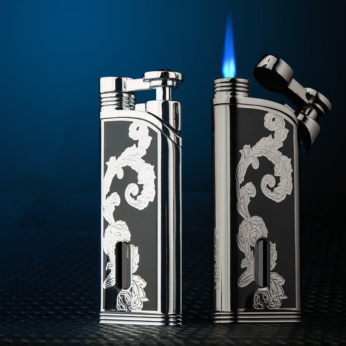 Carved Leaf Windproof Lighter