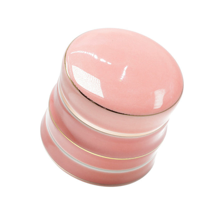 Ceramic 4 Layer Bottom Anti-Slip Flannel Pad Zinc Alloy Weed Grinder-Pink