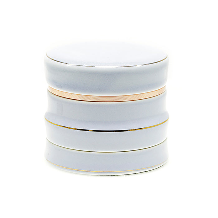 Ceramic 4 Layer Bottom Anti-Slip Flannel Pad Zinc Alloy Weed Grinder-Purple