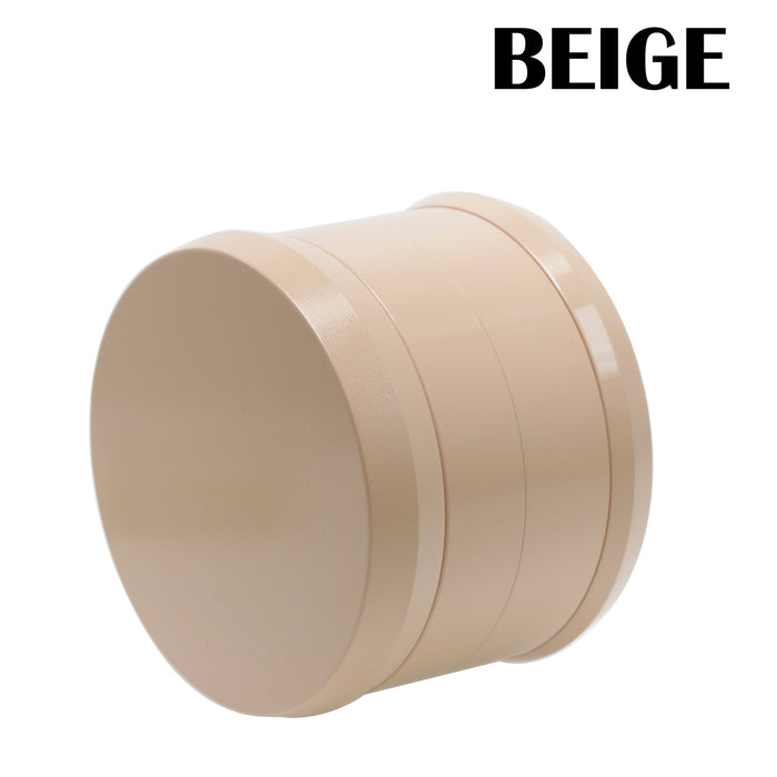 Ceramic Coating 4-Layer 63MM Aluminum Alloy Smoke Grinder | Beige