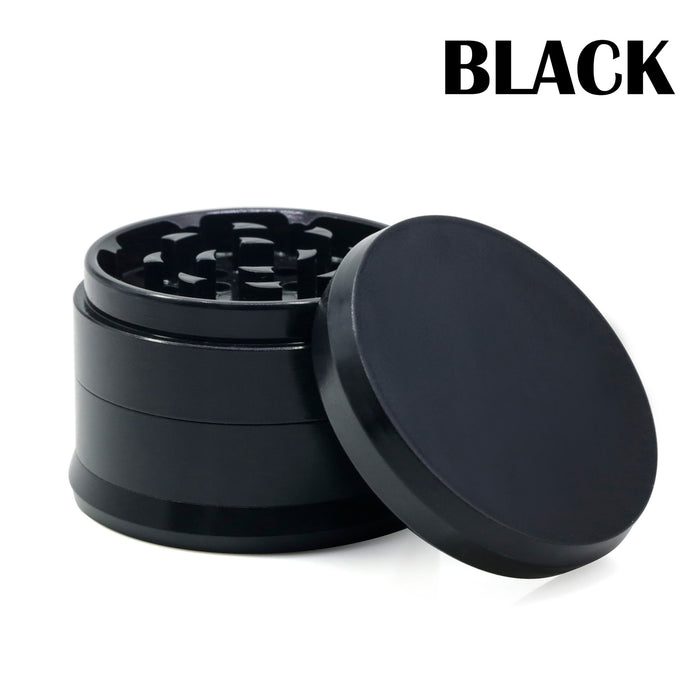 Ceramic Coating 4-Layer 63MM Aluminum Alloy Smoke Grinder | Black