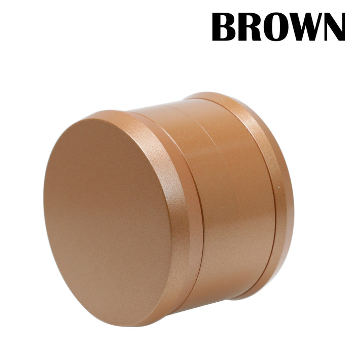 Ceramic Coating 4-Layer 63MM Aluminum Alloy Smoke Grinder | Brown