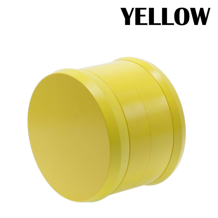 Ceramic Coating 4-Layer 63MM Aluminum Alloy Smoke Grinder | Yellow