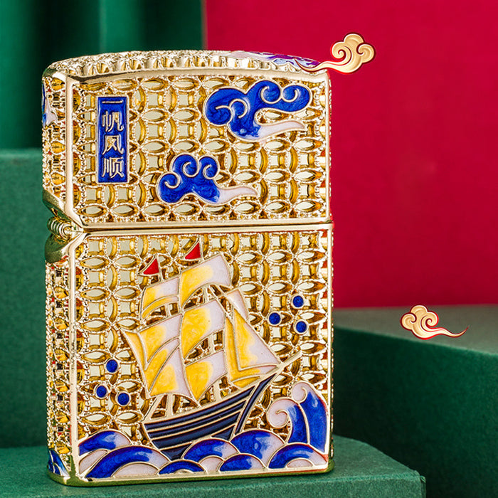 Chinese Culture Patterned Kerosene Lighter