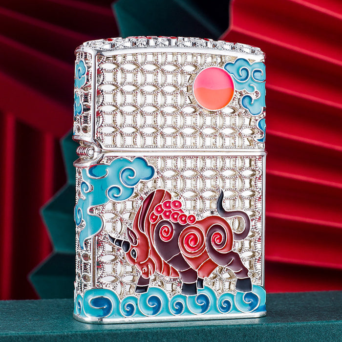 Chinese Culture Patterned Kerosene Lighter