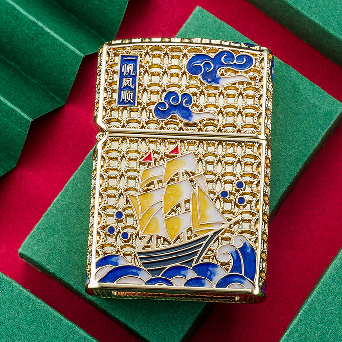 Chinese Culture Patterned Kerosene Lighter