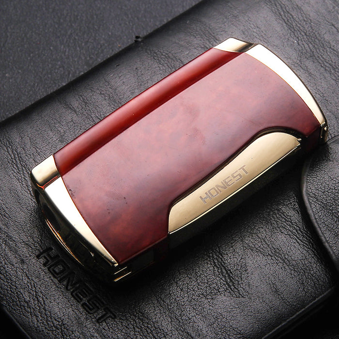 Cigar Lighter Double Jet Flame With Cigar Punch
