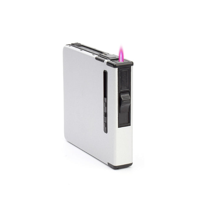 Cigarette Case Dispenser With Built In Torch Butane Lighter