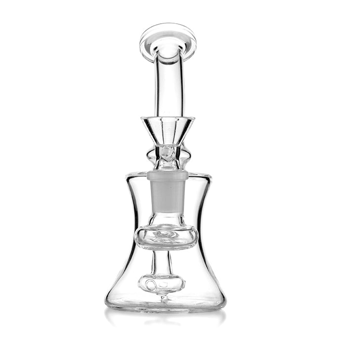 Hourglass Dab Rig With Circle Perc-Clear Color
