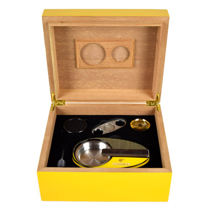 Cohiba Humidor Wooden Cigar Tobacco Box 25 Count Cigars