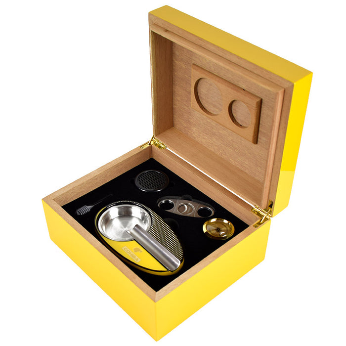 Cohiba Humidor Wooden Cigar Tobacco Box 25 Count Cigars