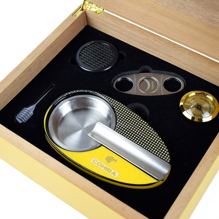 Cohiba Humidor Wooden Cigar Tobacco Box 25 Count Cigars