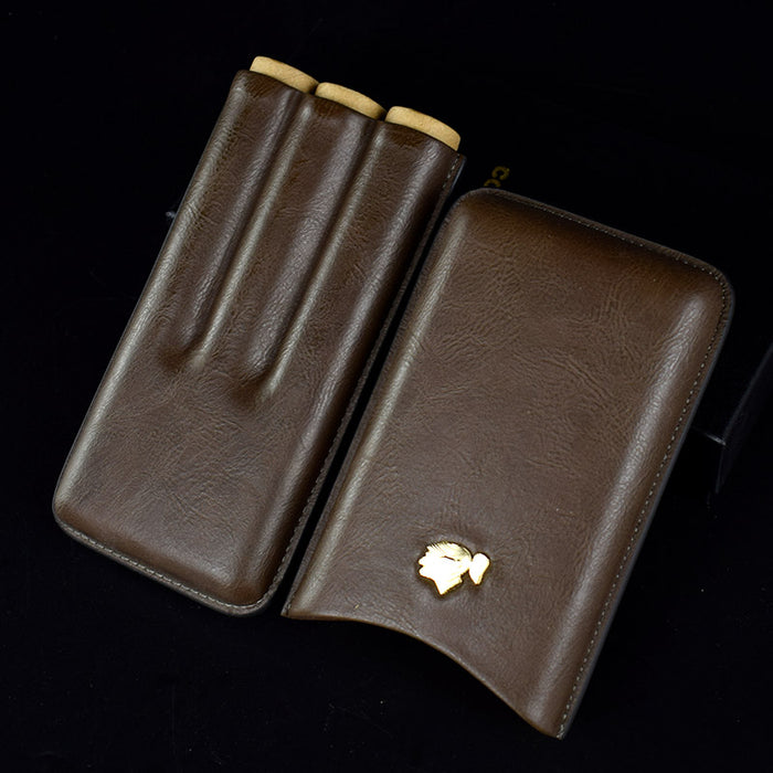 Cohiba Leather Travel Cigar Case Holder 3 Tube