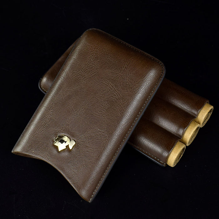Cohiba Leather Travel Cigar Case Holder 3 Tube