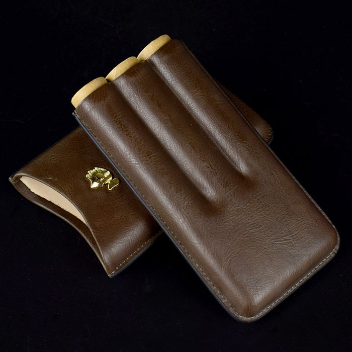 Cohiba Leather Travel Cigar Case Holder 3 Tube