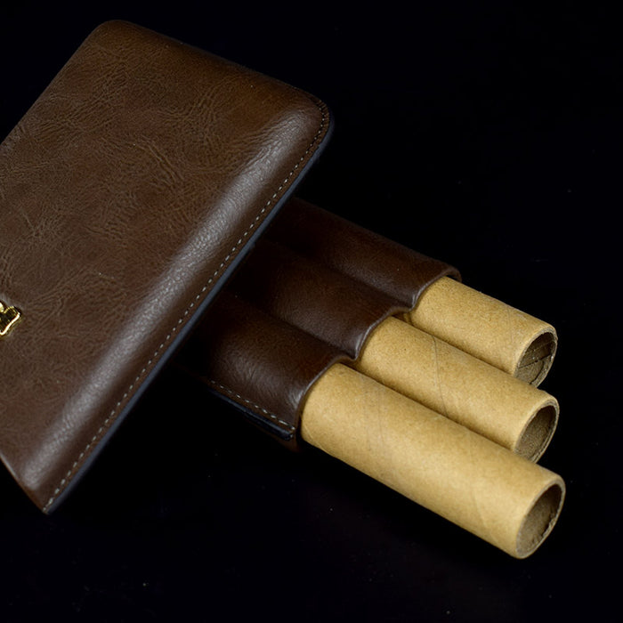 Cohiba Leather Travel Cigar Case Holder 3 Tube