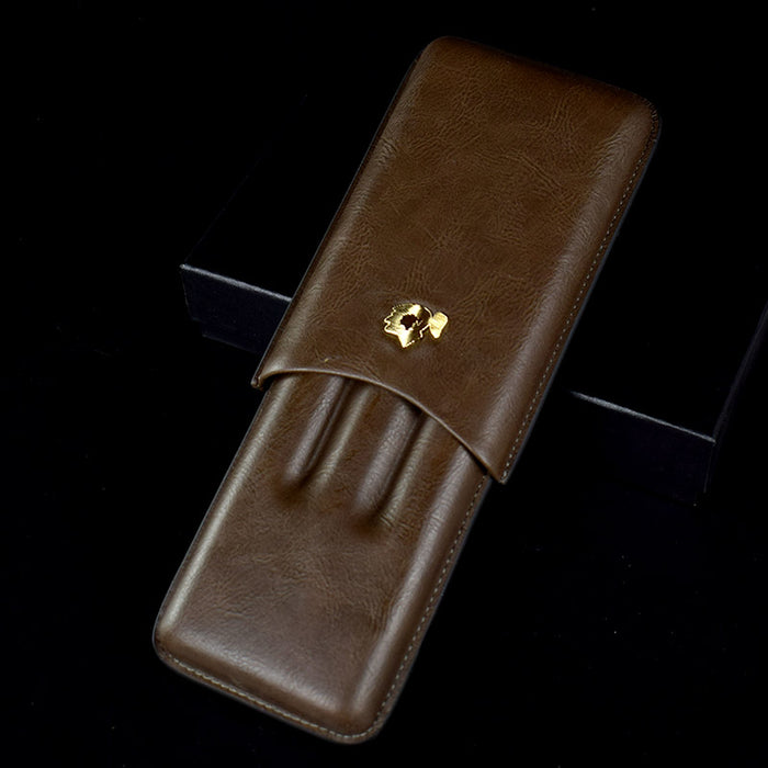 Cohiba Leather Travel Cigar Case Holder 3 Tube