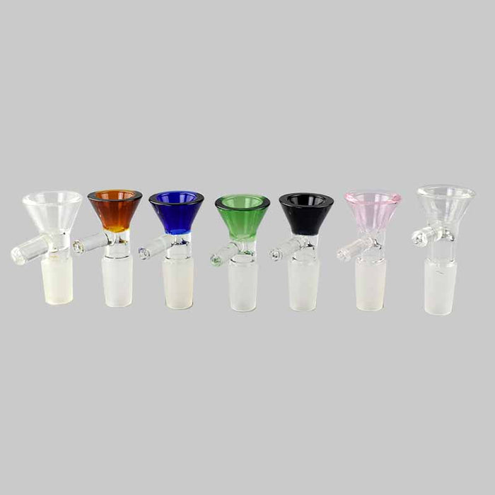 Colorful Crystal Glass Funnel Bowl with Handle