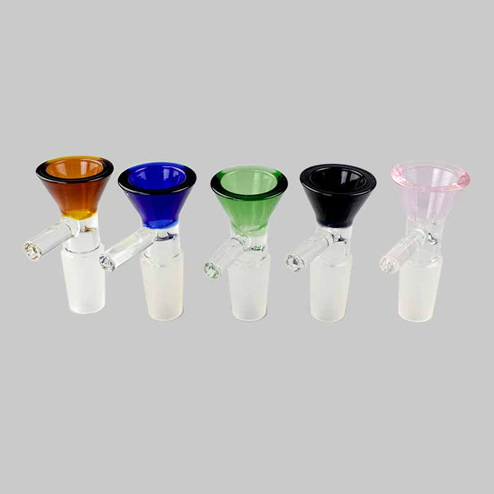 Colorful Crystal Glass Funnel Bowl with Handle