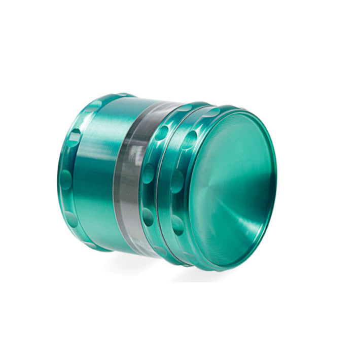 Concave Visible Window Zinc Alloy 4 Piece 60MM Weed Grinder | Green