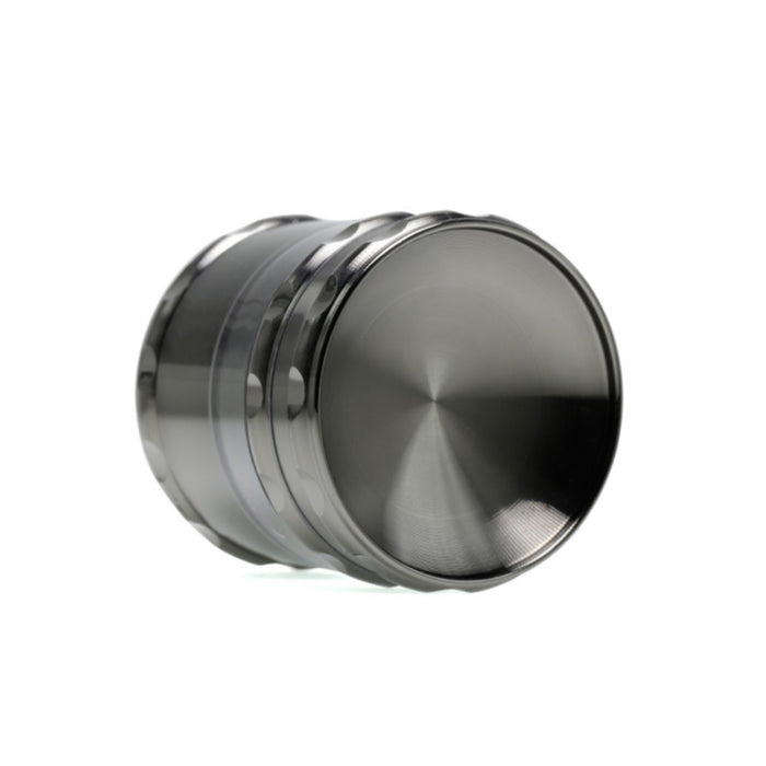 Concave Visible Window Zinc Alloy 4 Piece 60MM Weed Grinder | Gun-Black