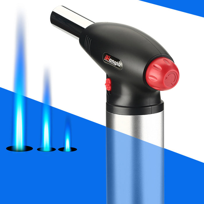 Cylindrical Gas Tank Holding Windproof Flamethrower Lighter