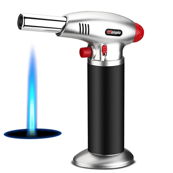 Cylindrical Gas Tank Holding Windproof Flamethrower Lighter