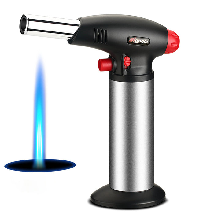 Cylindrical Gas Tank Holding Windproof Flamethrower Lighter