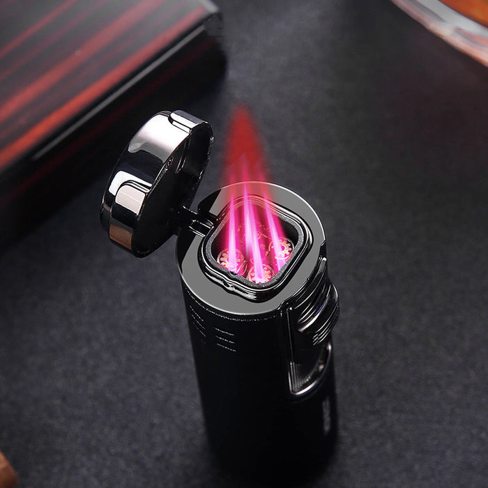 Cylindrical Metal Inflatable Red Fire Lighter