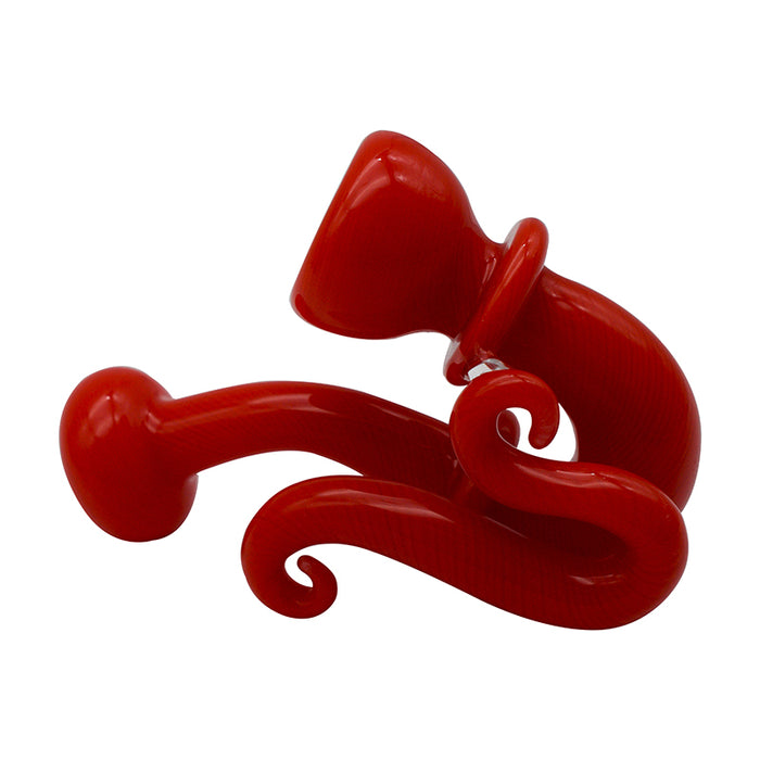 New Design Glass Bubbler Pipe Red Pipe 562#
