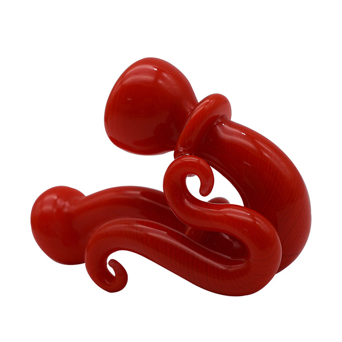 New Design Glass Bubbler Pipe Red Pipe 562#