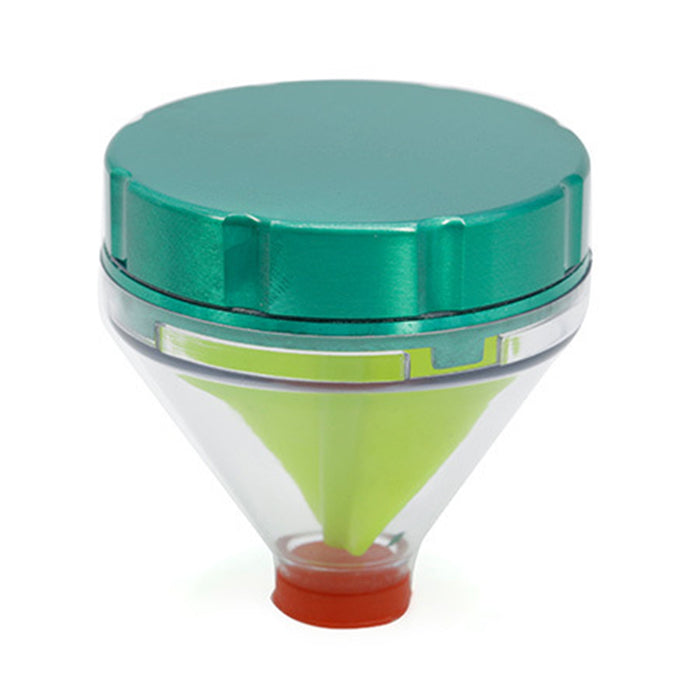 Diameter 50MM Zinc Alloy Funnel Plastic  Grinder-Green
