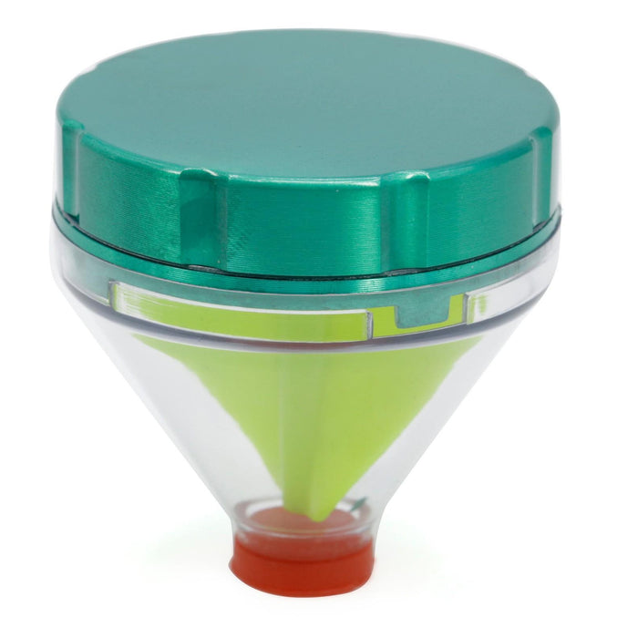 Diameter 50MM Zinc Alloy Funnel Plastic  Grinder-Green