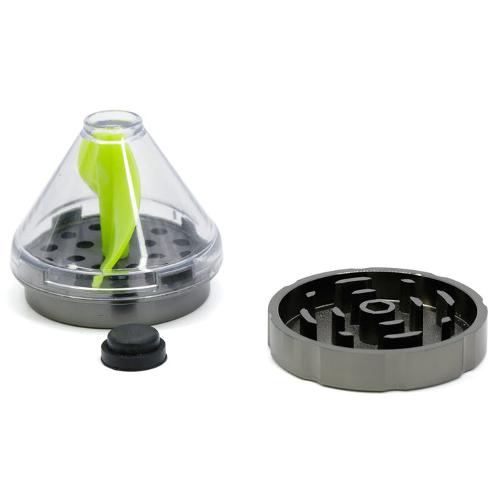 Diameter 50MM Zinc Alloy Funnel Plastic Grinder-Gun-Black