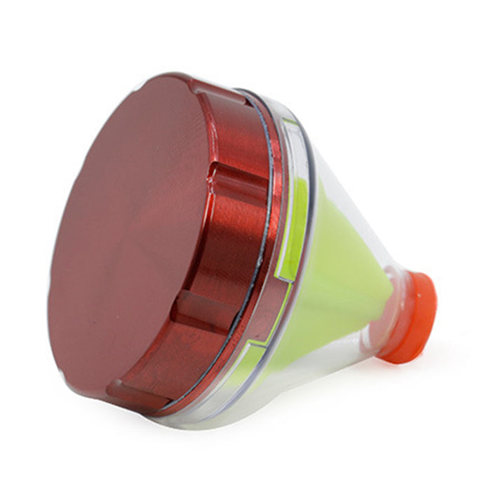 Diameter 50MM Zinc Alloy Funnel Plastic Grinder-Red