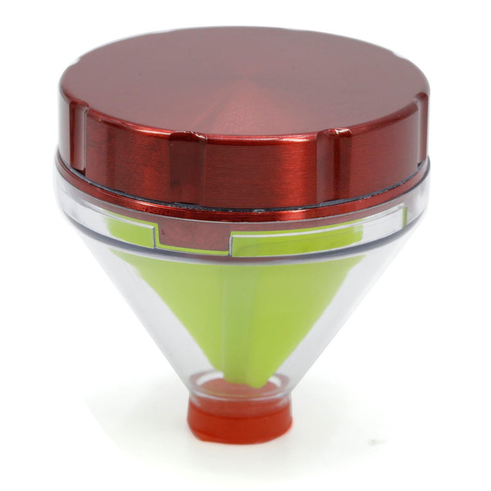 Diameter 50MM Zinc Alloy Funnel Plastic Grinder-Red